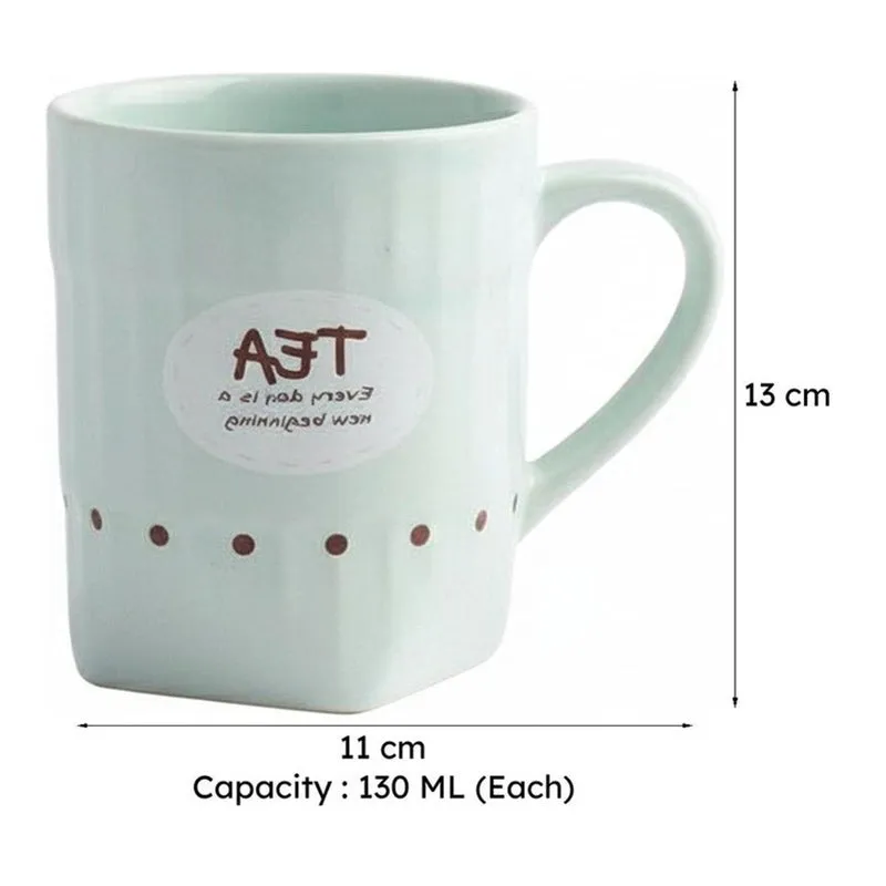 Quirk Ceramic Tea Cup (130 mL Each) - Set of Six media 8
