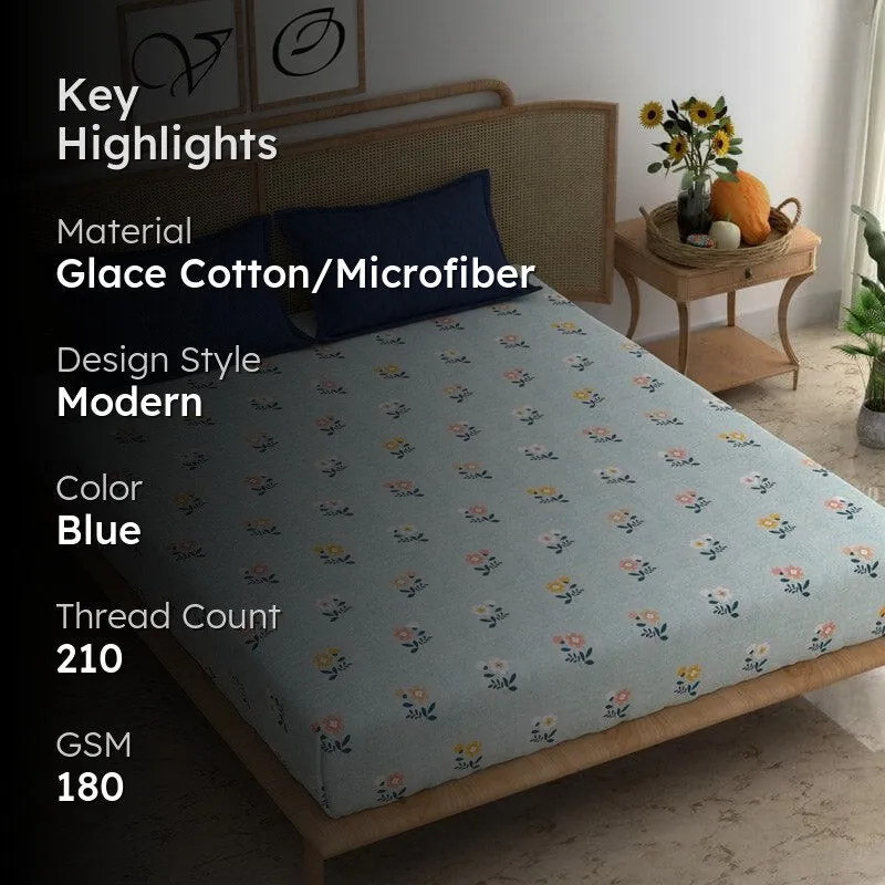 Medea Floral Microfiber Bedsheet - 180 GSM media 2