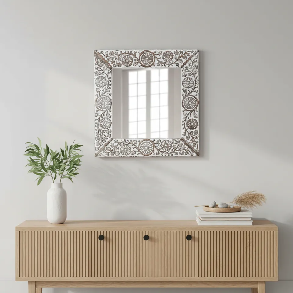 Floral Vine Wall Mirror media 1