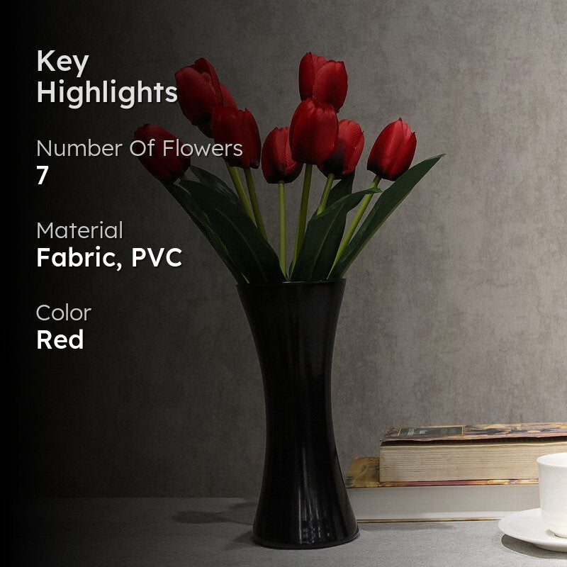 Classic Artificial Flower Tulip - Red media 2