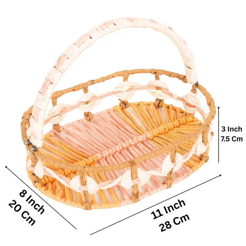 Aurelia (Raffia,Metal) Fruit Basket media 9