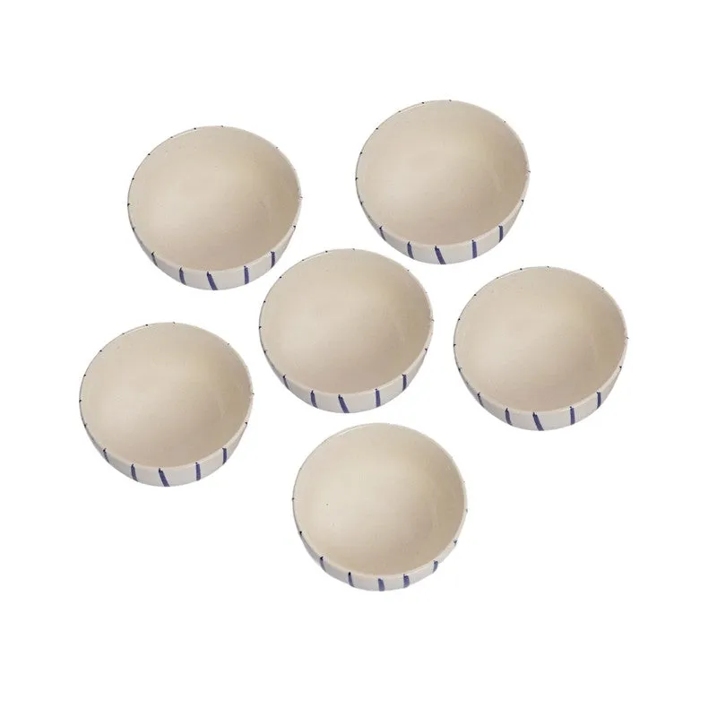 Snackora Ceramic Snack Bowls (White, 150 mL Each) - Set Of Six media 6