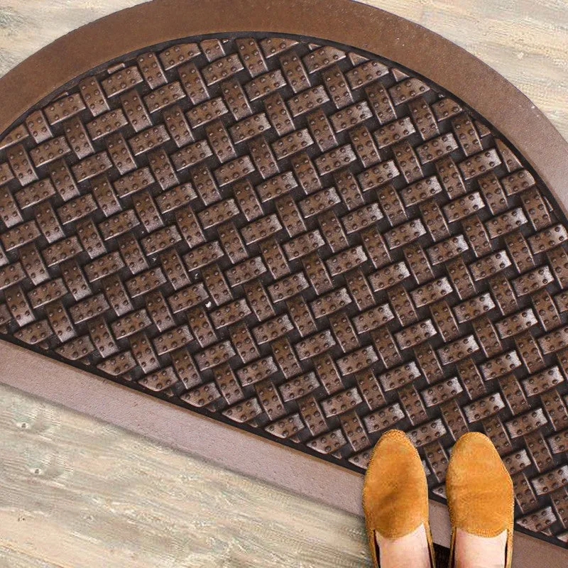 Vorn Abstract Rubber Door Mats - Brown media 3