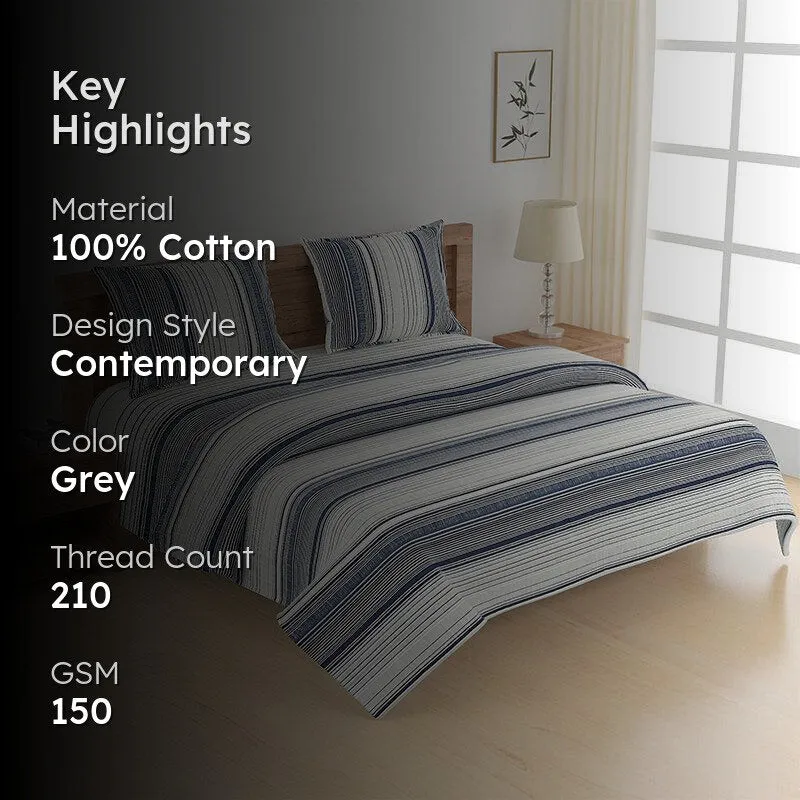 Swayam Skye Striped Bedding Set media 2