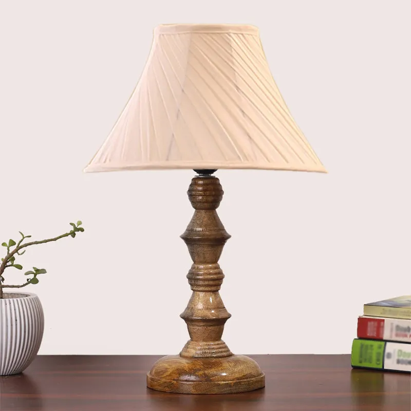 Twistra I Timber Wooden Table Lamp - Ivory,Brown media 3