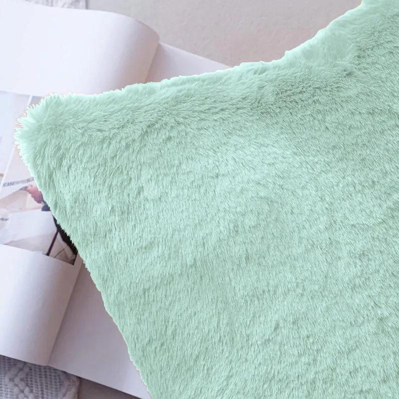 Fur Dual Cushion Cover Set (Lime Green) - Set Of Two media 6
