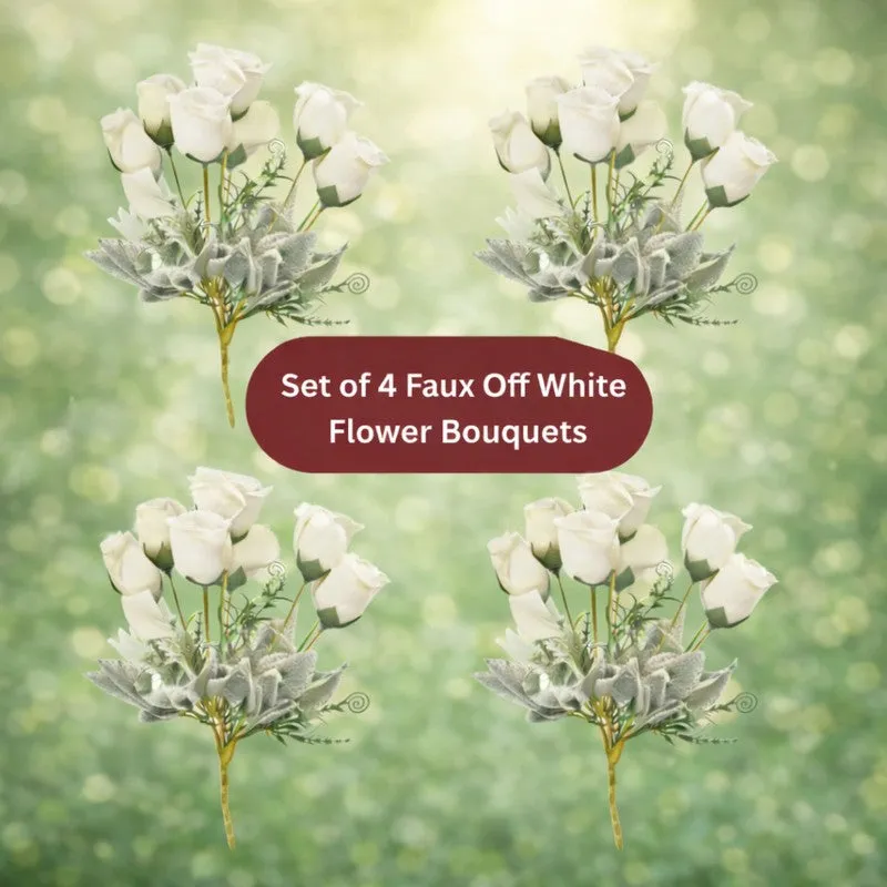 Florencea Artificial Polyester Flower - Set Of Four media 3