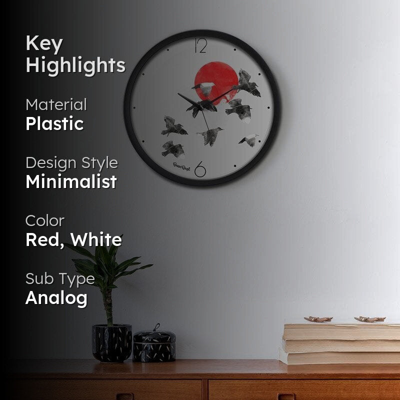Red Moon Wall Clock media 2