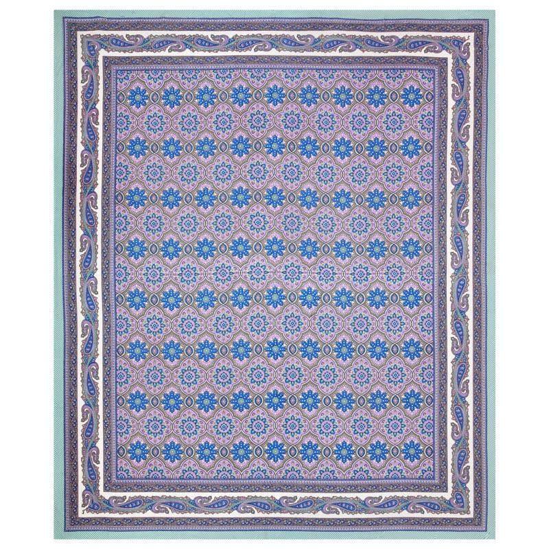 Sakaris Floral Cotton Bedsheet (Blue) - 144 TC media 4