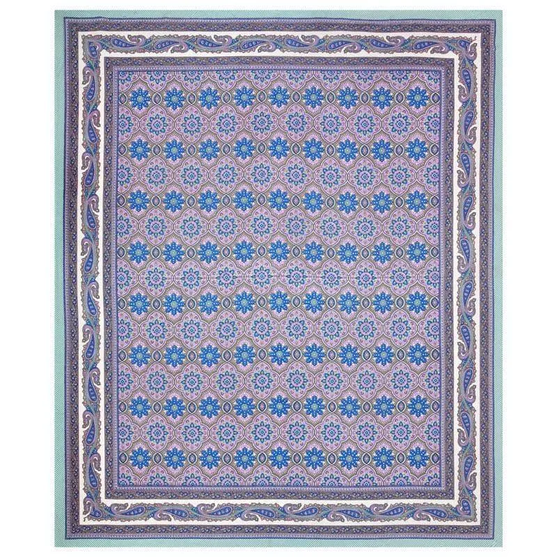 Sakaris Floral Cotton Bedsheet (Blue) - 144 TC media 4