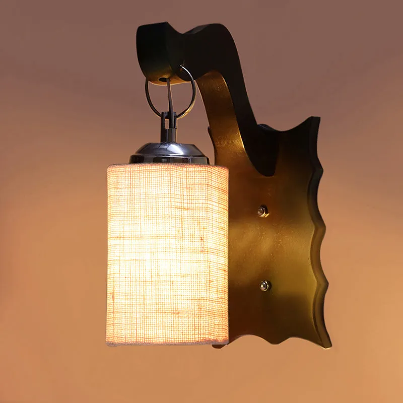 Delphi Glowra Jute & Wooden Wall Lamp - Beige media 5