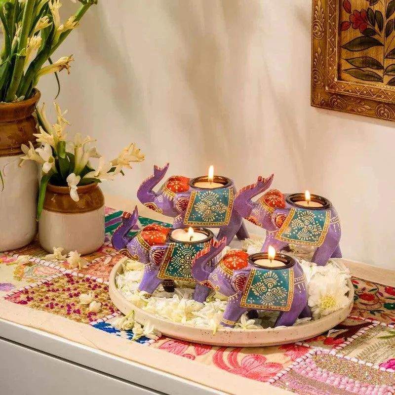 HaloForge Tea Light Candle Holder - Set Of Four media 1