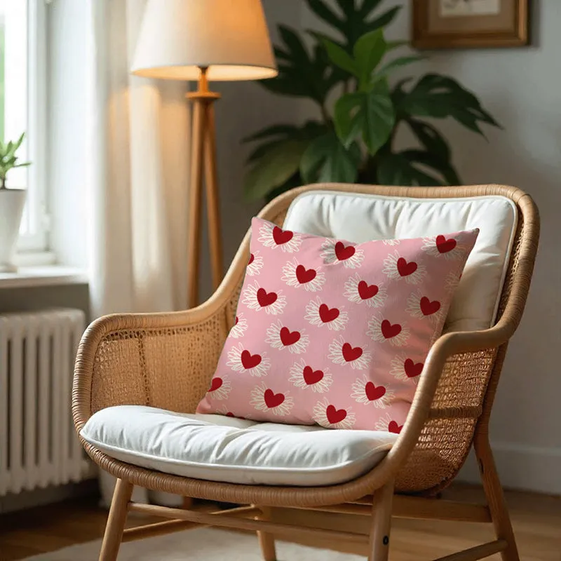 Winged Hearts Printed Velvet Cushion Cover - Set Of Five media 4