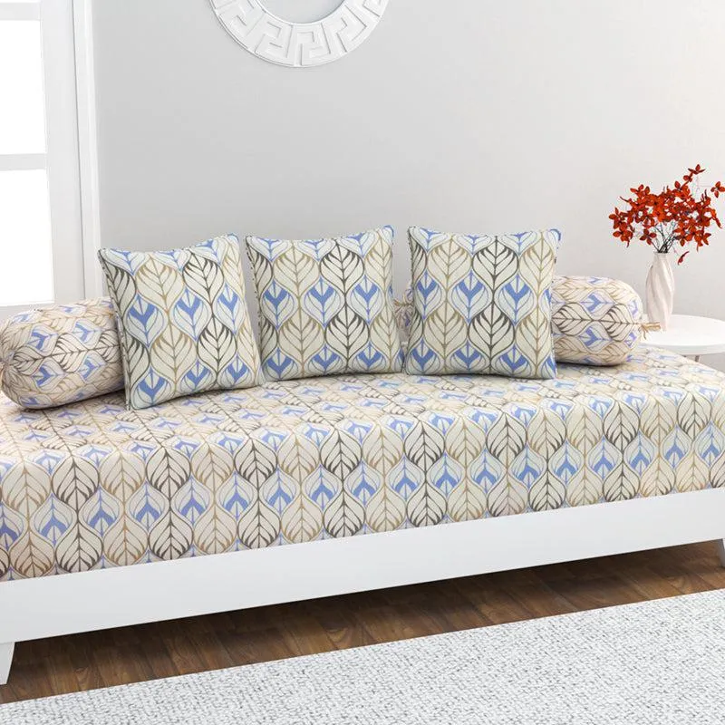 Saffron Suite Floral Cotton Diwan Set media 1