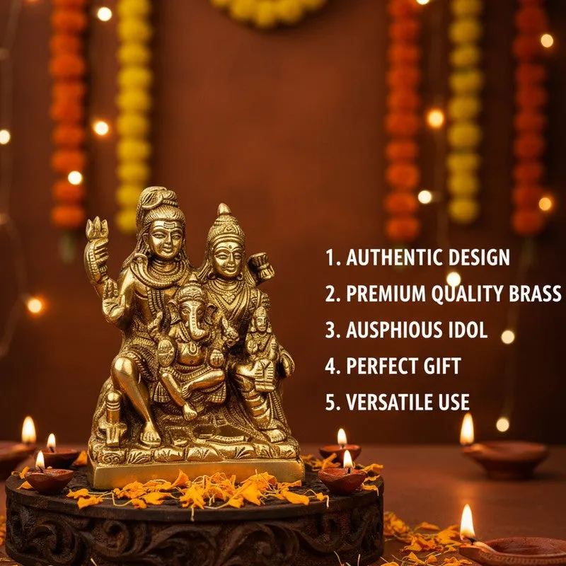 Shivapariwar Brass Showpiece - Gold media 6