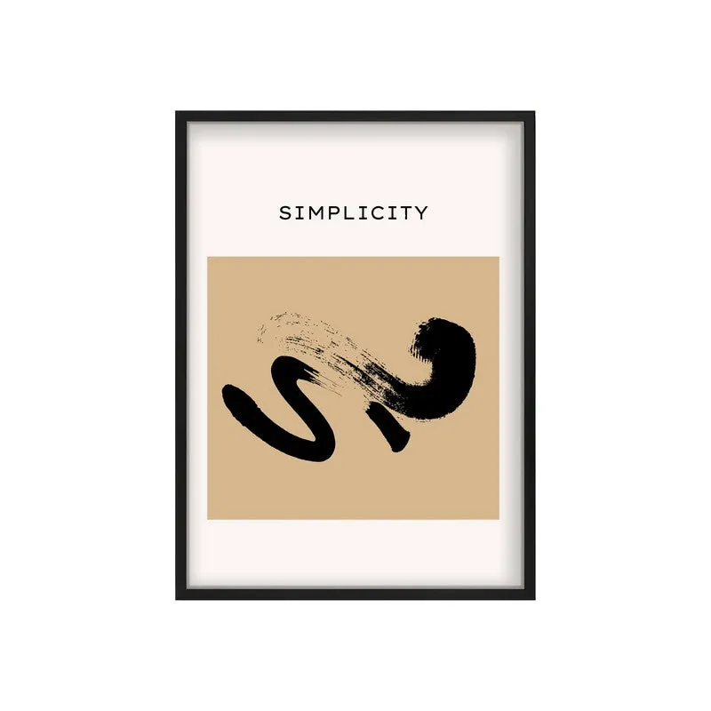 Abstract Calm Canvas Wall Painting With Black Frame media 3
