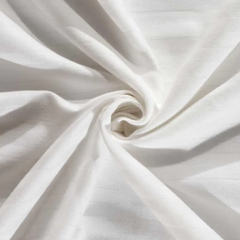 Cora Stripe Microfiber Bedsheet (White) - 130 GSM media 4
