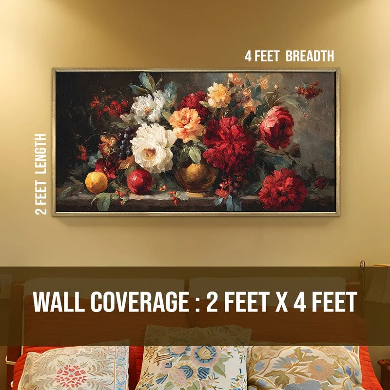 Velvet Blooms Canvas Wall Painting With Frame media 8