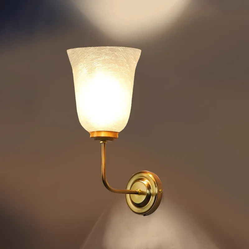 Crystal Bloom Golden Base Glass Wall Lamp media 8