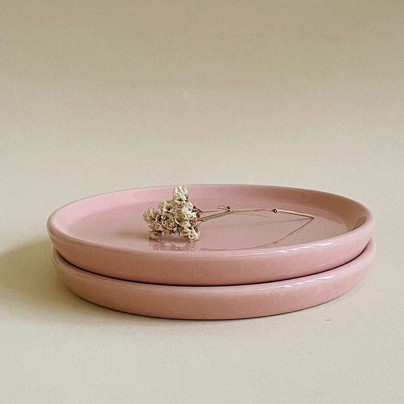 Aurale Ceramic Quarter Plate (Peach) - Set Of Two media 4