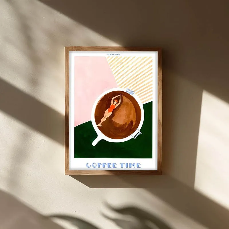 FloatingCoffee Archival Canvas Wall Art - Brown media 3