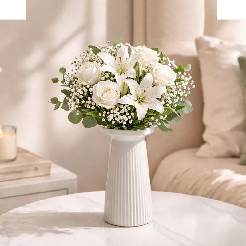 Funky Form Vase - White media 1