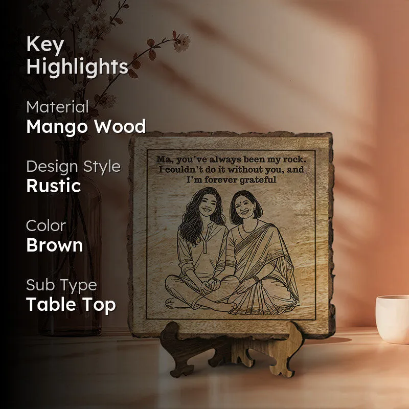 You're My Rock Wood Showpiece - Square media 2