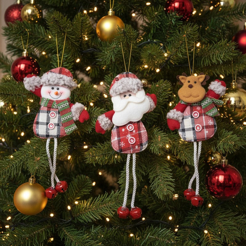 Noel Joy Santa Christmas Ornament - Set Of Three