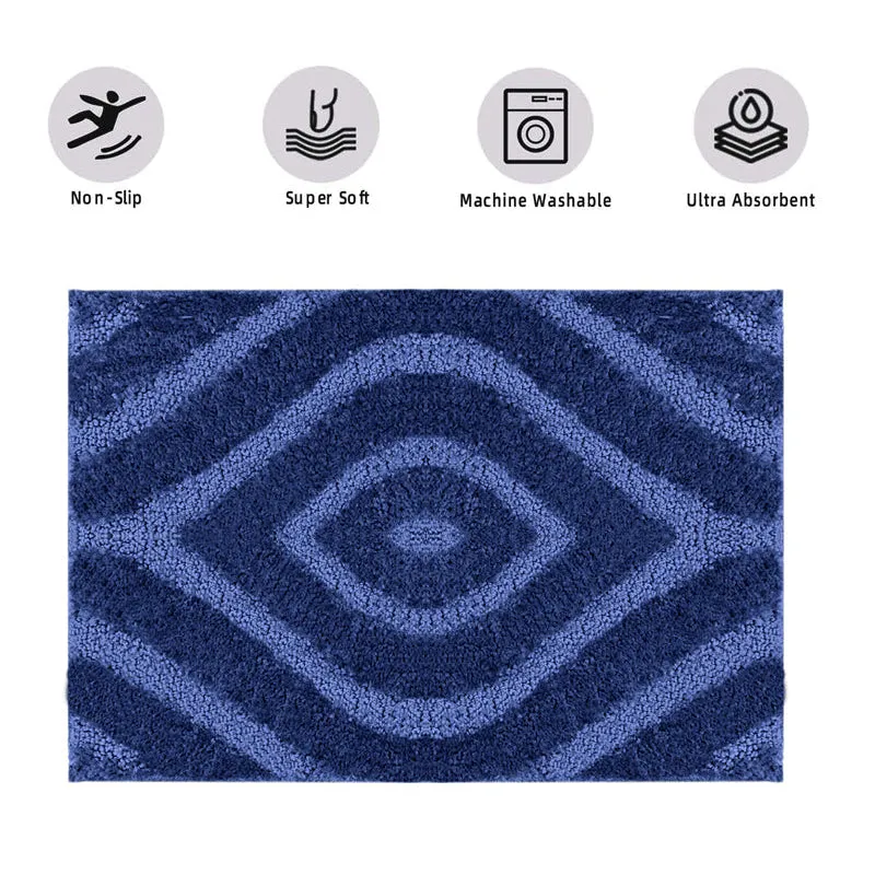 Scotch Stripes Microfiber Bath Mat - Blue media 6