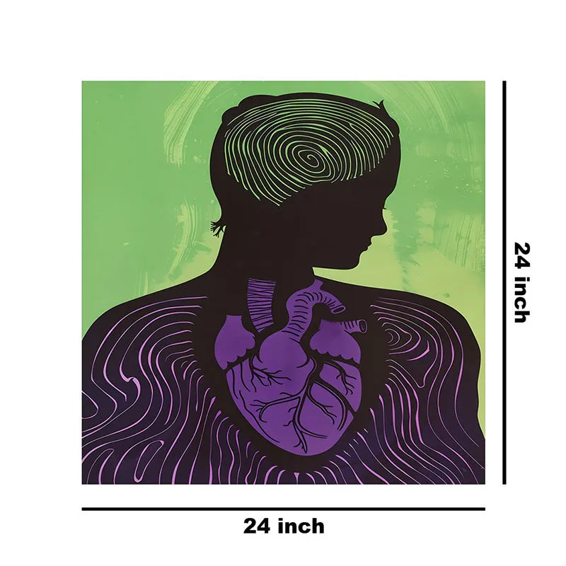 Heart and Female Purple Silhouette Wall Painting media 8