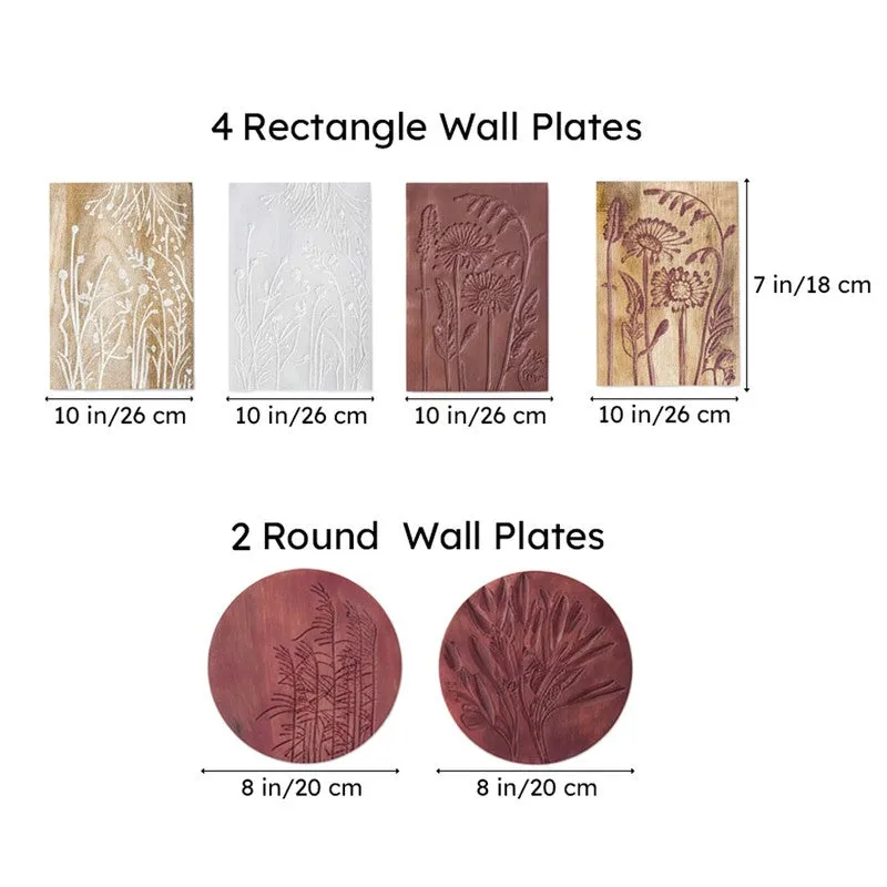 Rustic Romance Wooden Wall Plates - Set of Six media 11