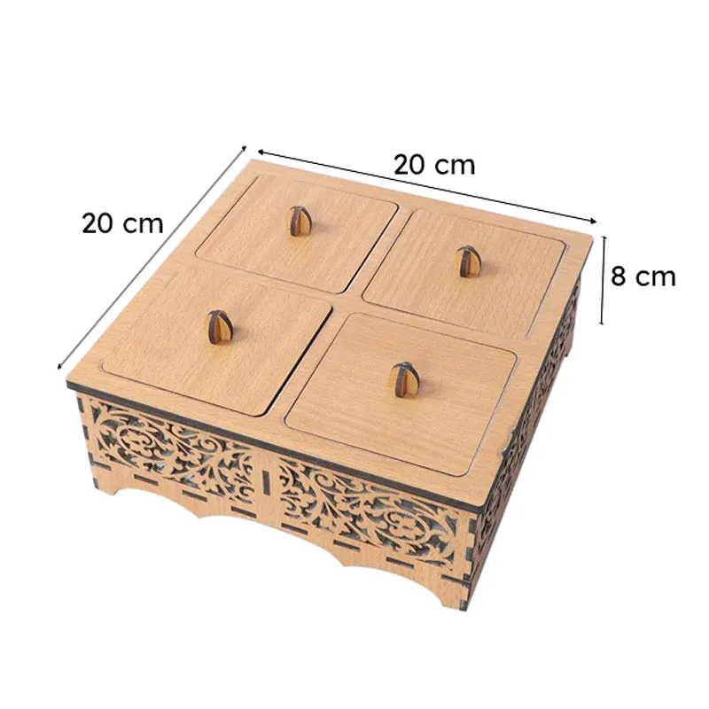 Elegant MDF Dry Fruit Container with Intricate Design media 7