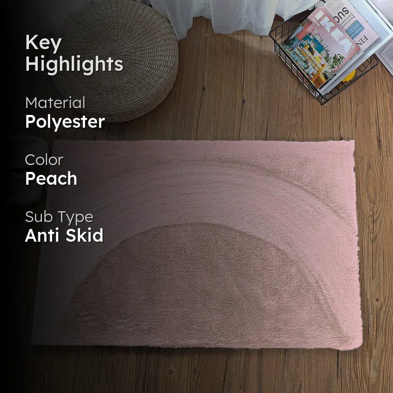 Ruffle Luxe Bath Mat - Peach media 2