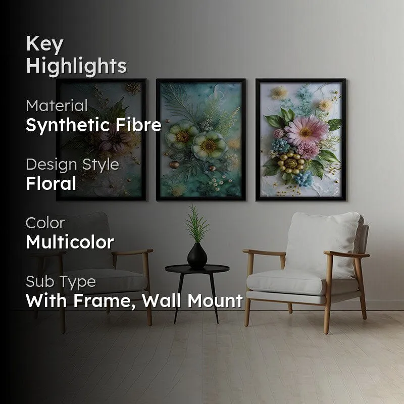 Dreamy Blossom Wall Art With Frame - Set Of Three media 2