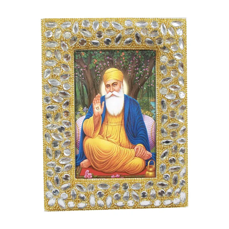 Guru Nanak Dev Gilded Photo Frame media 4