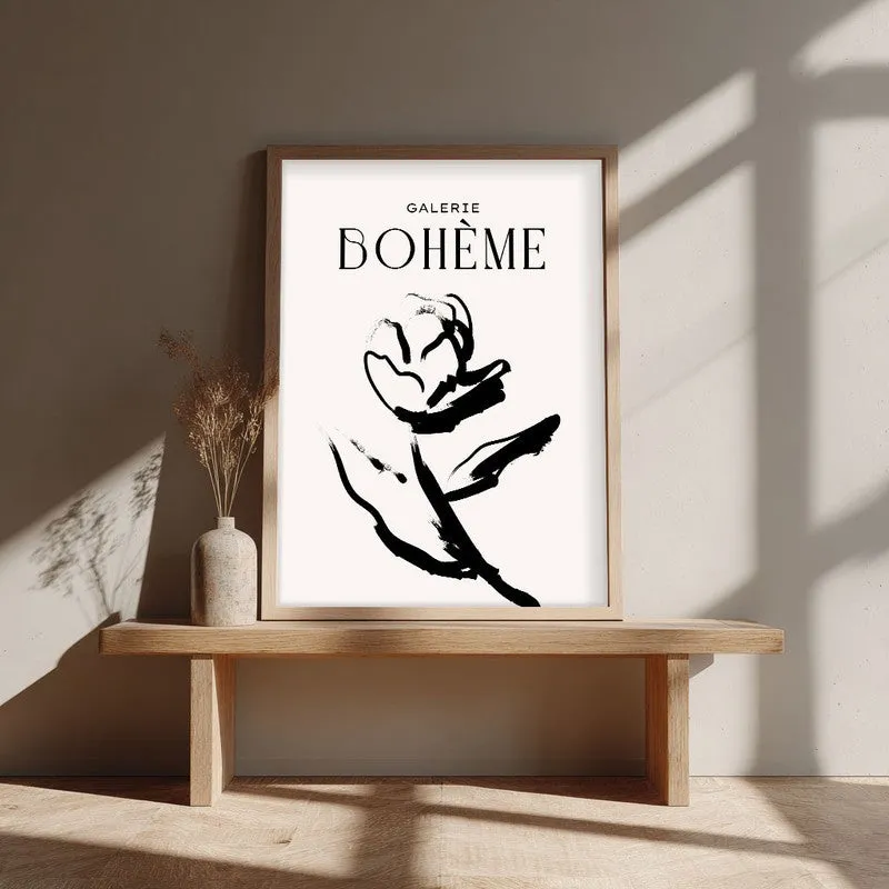 Expressive Flora Canvas Wall Painting With Brown Frame media 4