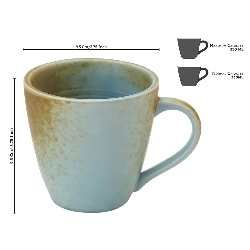 Tivraa Ceramic Coffee Mug (350 mL Each) - Set of Four media 8