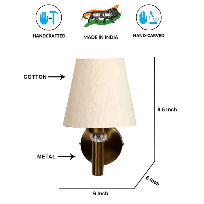 Aquilla Steel & Cotton Wall Lamp - Ivory media 6