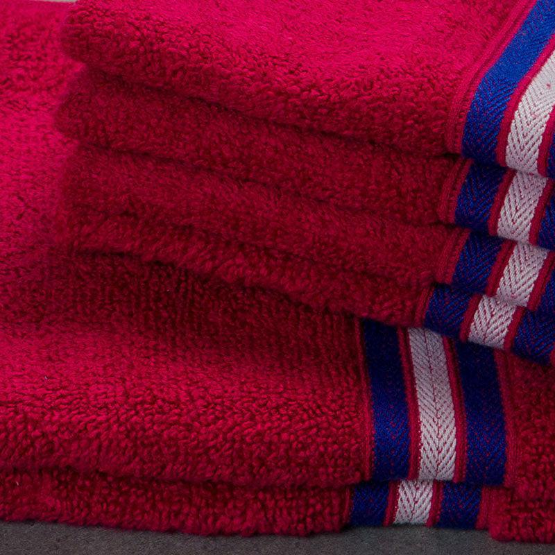 Nautica Dove Down Cotton Towel Set (Burgundy) - Set Of Six media 5