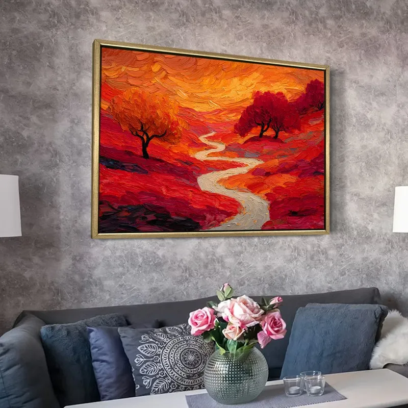 Autumn Reverie Canvas Wall Painting With Frame media 6