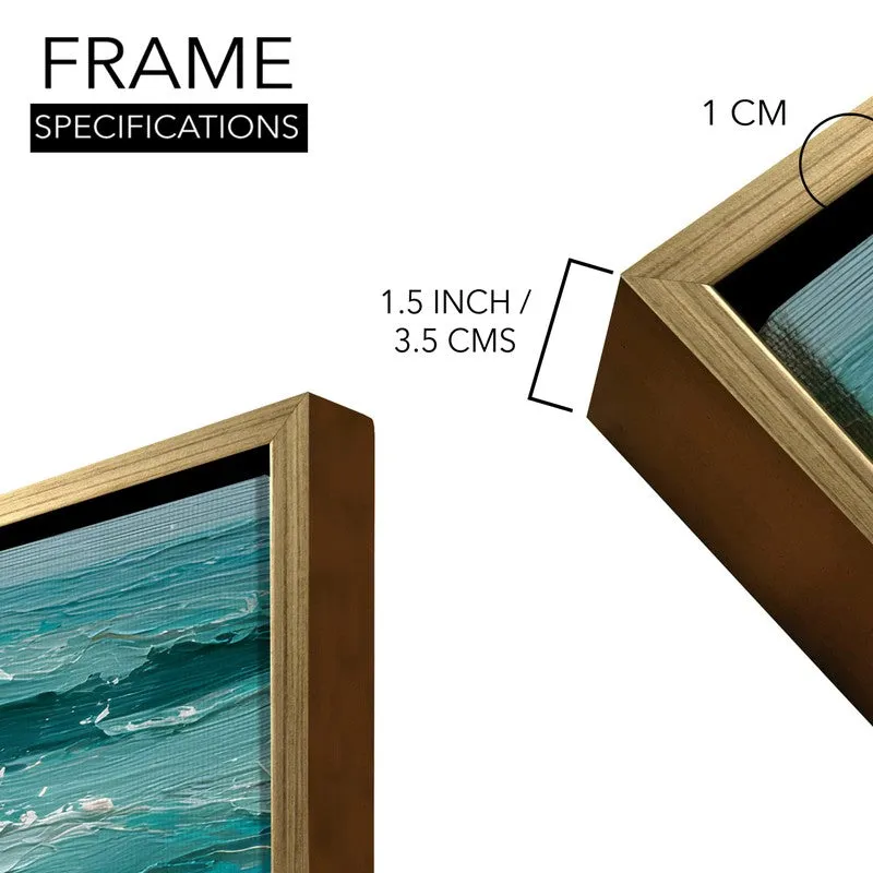 Marine Pulse Canvas Wall Painting With Frame media 8