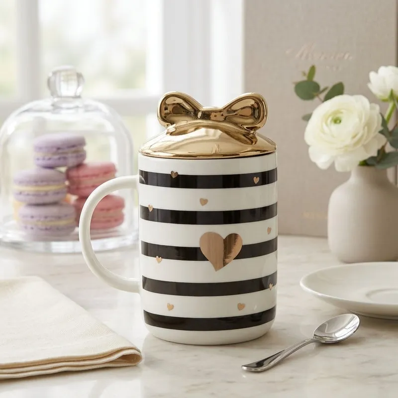 Love Ceramic Coffee Mug (350 mL) - Black,White media 1