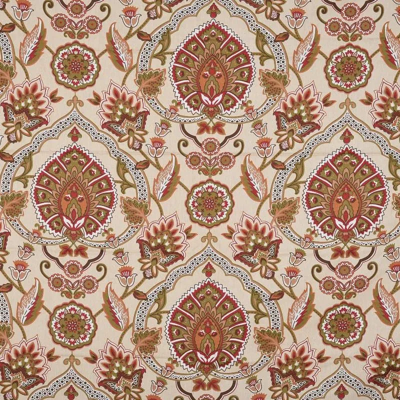 Serene Soft Floral Cotton Bedsheet (Peach,Brown) - 210 TC media 5
