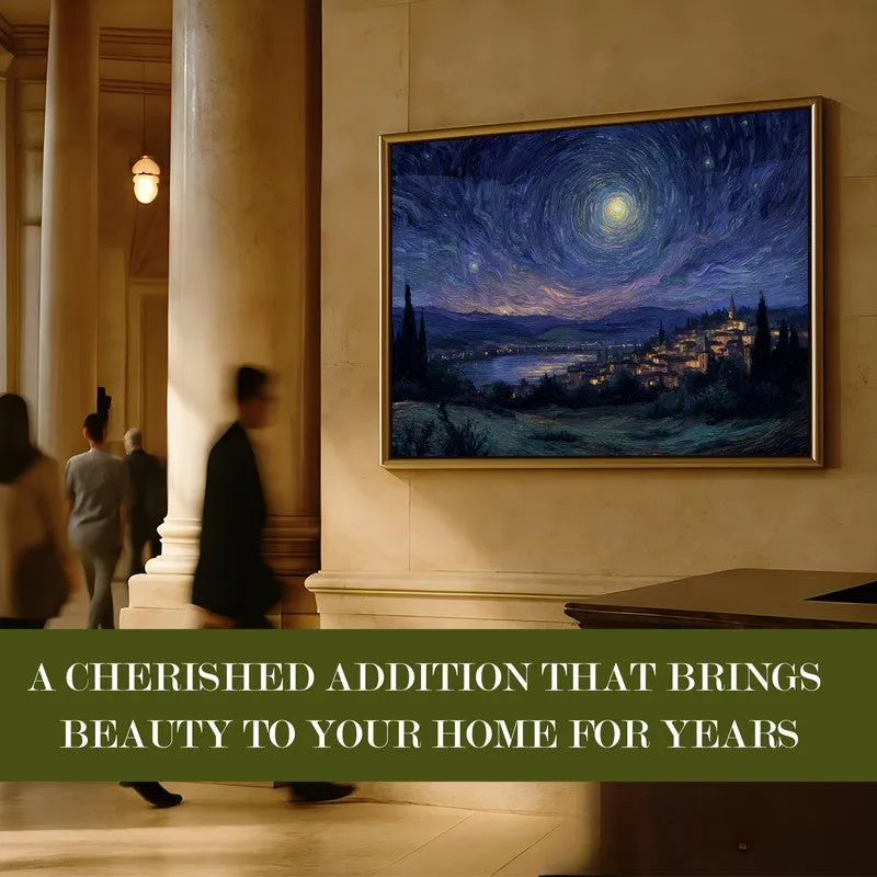 Celestial Harbor Canvas Wall Painting With Frame media 7