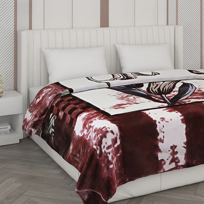 Monte Carlo Crimson Dreamscape Blanket - 1000 GSM media 5
