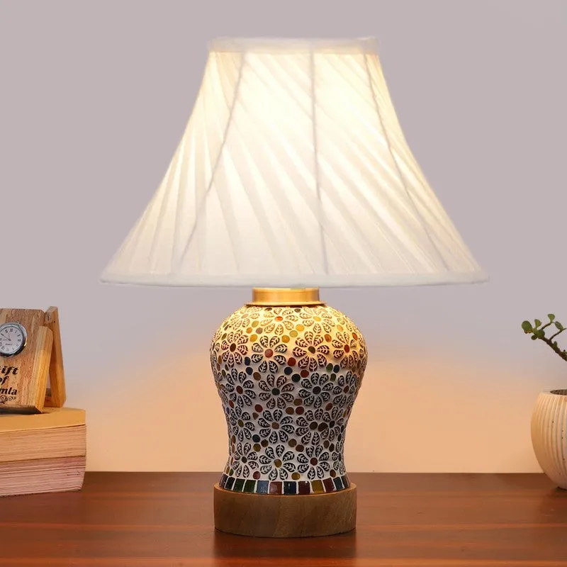 Santora I Pleated Wooden Table Lamp - Multicolor media 3