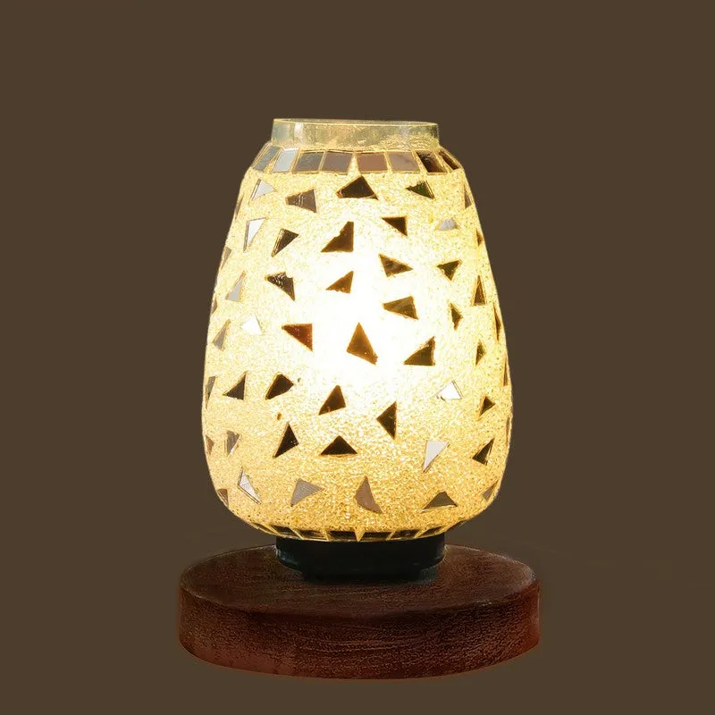 Luxior Mosaic Glass Table Lamp With Wooden Base media 6