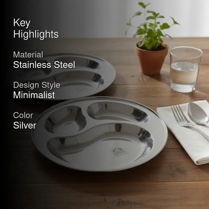 Servia Stainless Steel Dinner Plate - Set of Two media 2