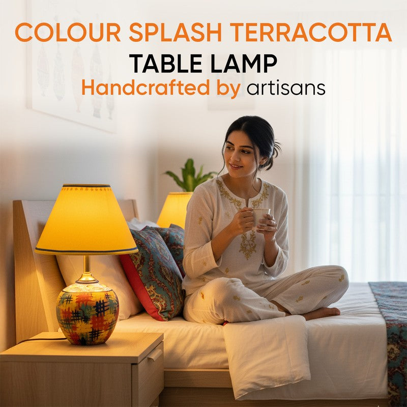 Shahana Terracotta Table Lamp - Multicolor media 5