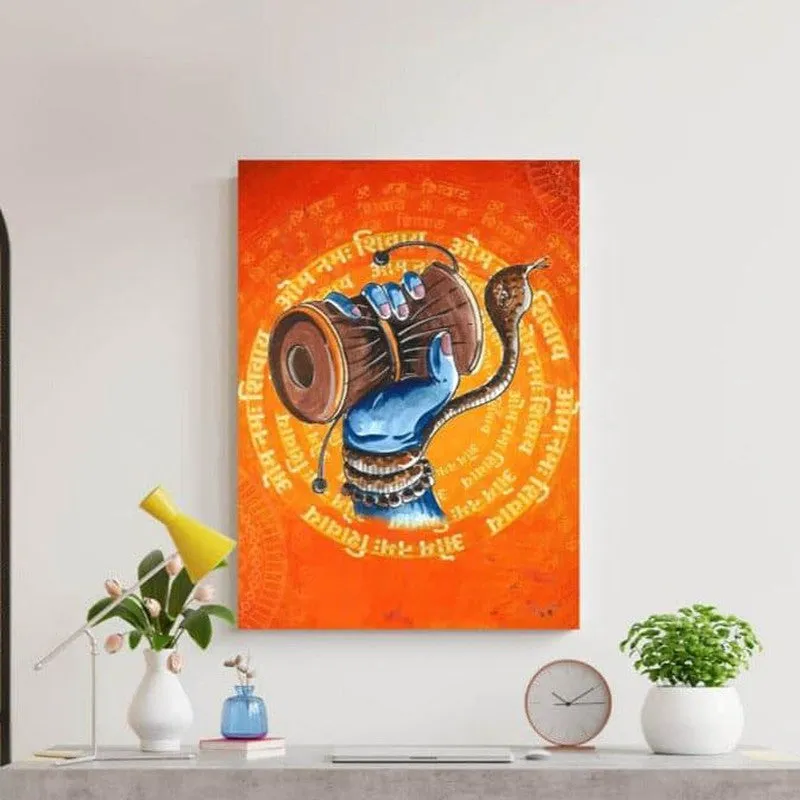 Damaru Mantra Wall Painting media 3